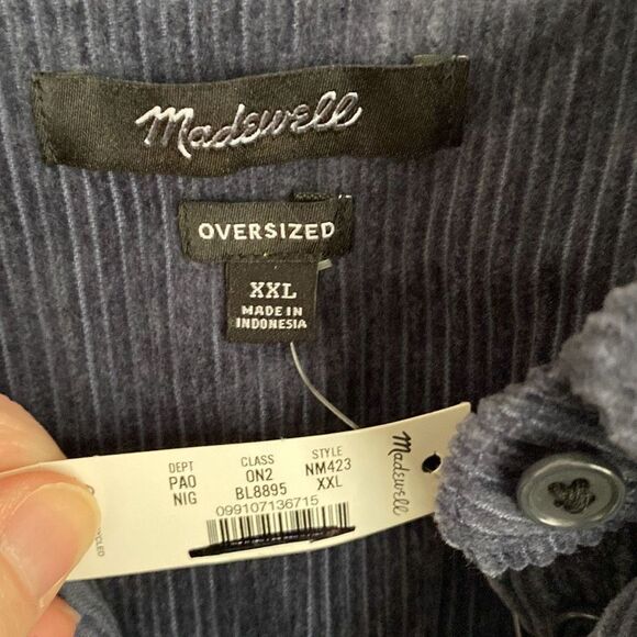 Madewell Variegated Corduroy Button-Up Shirt Size XXL NWT‎ - Picture 6 of 7